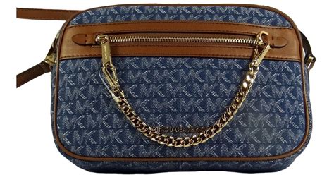 michael kors cobalt blue crossbody|Michael Kors blue denim purse.